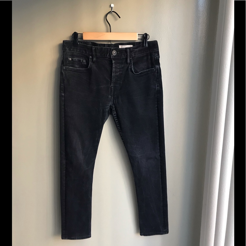 Allsaints Cogarette Skinny Jeans Black  Size: W30